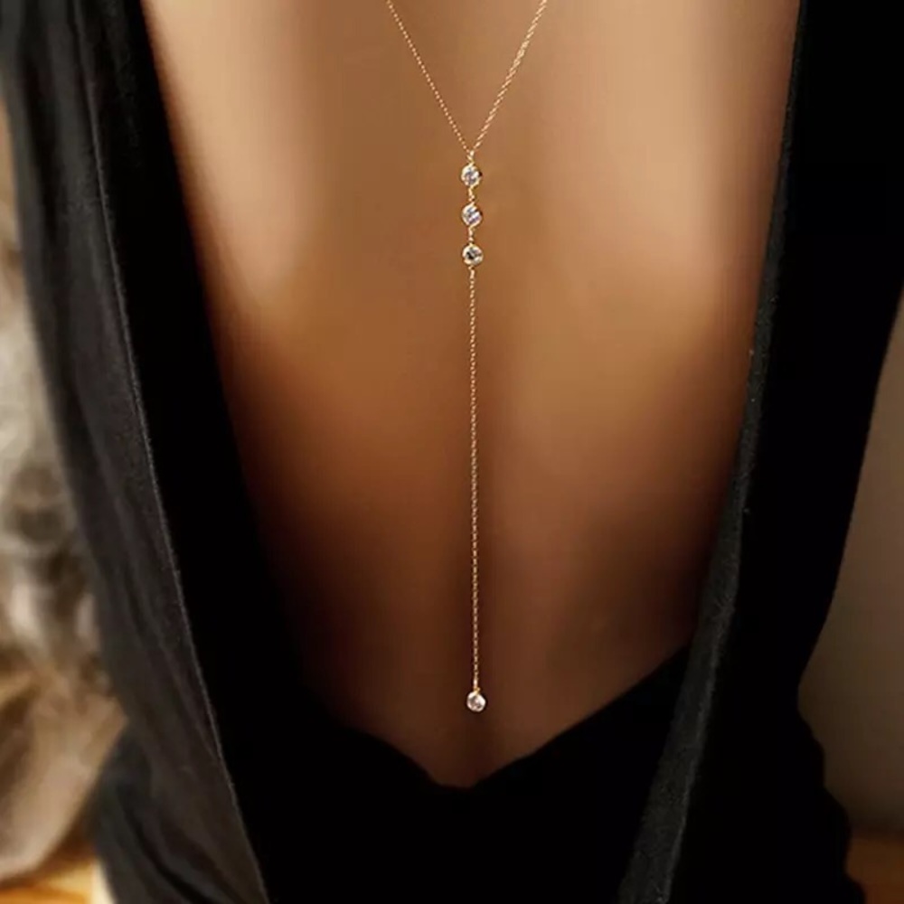 BIKINI/DRESS BACK DROP NECKLACE (Gold or Silver)